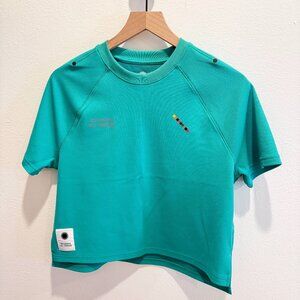 Saturdays NYC All Terrain Lightweight Cropped Tee - Size: M / Sea Green